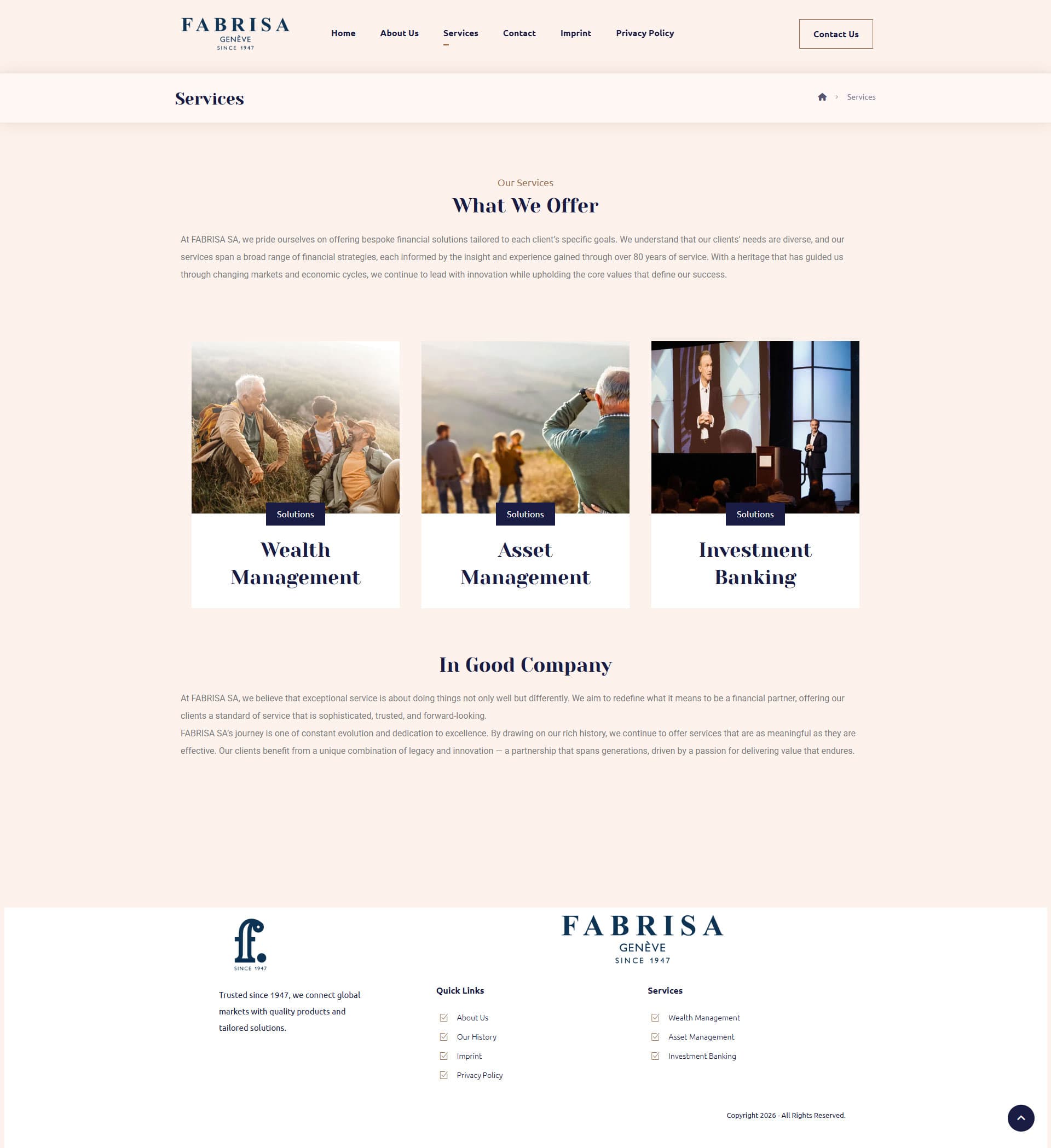 FABRISA SA Private Wealth & Advisory Web Presence gallery image 3